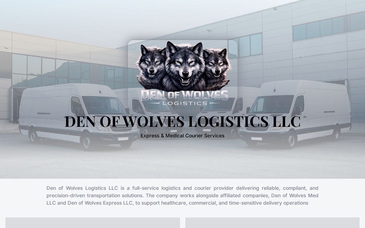 Den of Wolves Logistics | Express & Medical Courier Services